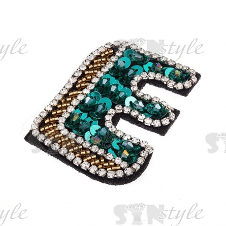 Аппликация с элементами из бисера и страз "LOVE", высота 60 мм фото 9