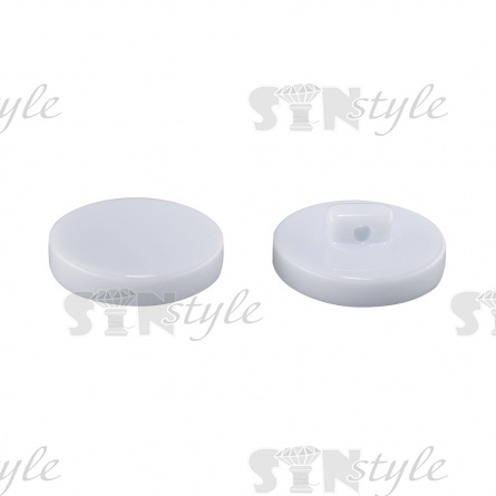 Пуговица пластиковая на ножке, белая, 48L фото 2