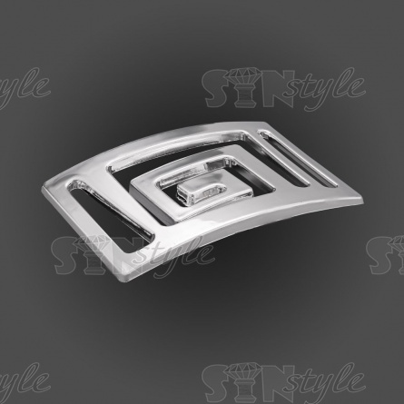 Пряжка пластиковая, внутренний размер 45 мм, цвет никель фото 2