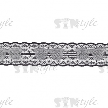 Аппликация кружевная пришивная, ширина 45 мм фото 1