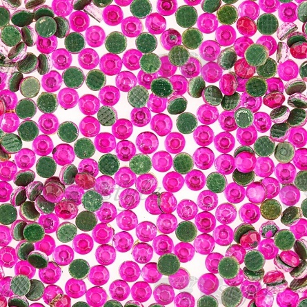 Стразы термоклеевые акриловые SS10, цвет фуксия, 500 гр/уп фото 3