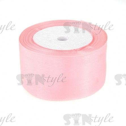 Декоративная лента атласная, ширина 50 мм, длина 25 ярдов, цвет желтый (№016) фото 1