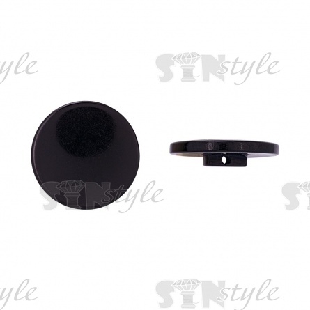 Пуговица пластиковая на ножке, черная, 32L фото 1