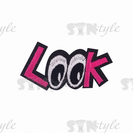 Термоаппликация "LOOK", размер 55х30 мм фото 1