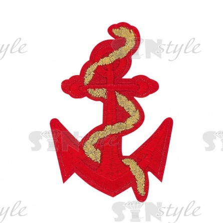 Термоаппликация "Якорь", размер 50х72 мм фото 1