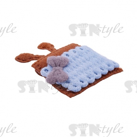 Аппликация 3D "Сумочка", цвет голубой, размер 38х45 мм фото 2