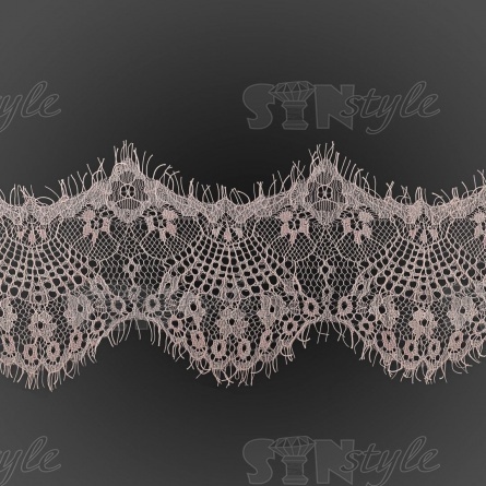 Кружево "Французское", ширина 115 мм, цвет персиковый, длина 3 метра фото 1