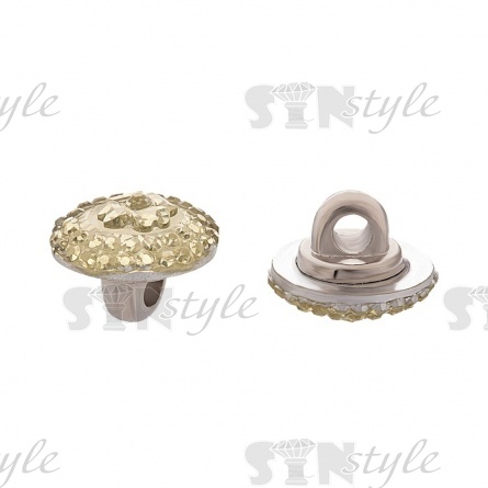 Пуговица пластиковая на ножке, размер 20L, цвет шампань, прозрачная фото 3