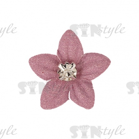 Цветочки декоративные, цвет пурпурный, размер 25 мм,  фото 1