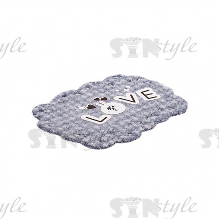 Аппликация 3D "Пластинка" Love, цвет серый, размер 47х37 мм фото 2