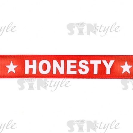 Лента репосвая, с принтом, ширина 15 мм, цвет красный+белый, намотка 100 ярдов  фото 1