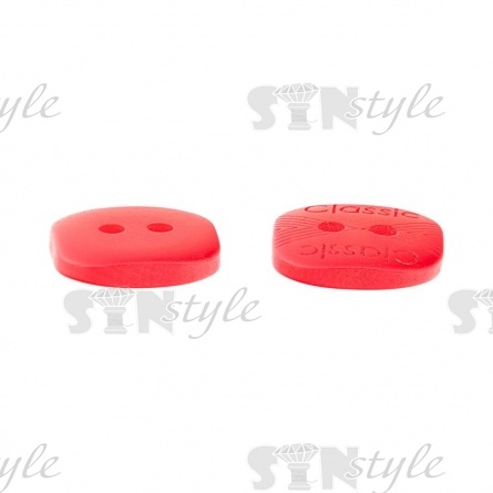 Пуговица пластиковая на два прокола, размер 20L, цвет №162 (красный) фото 2