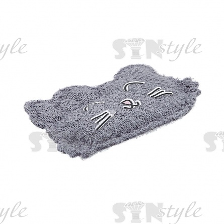 Аппликация 3D "Котик", цвет серый, размер 35х24 мм фото 2