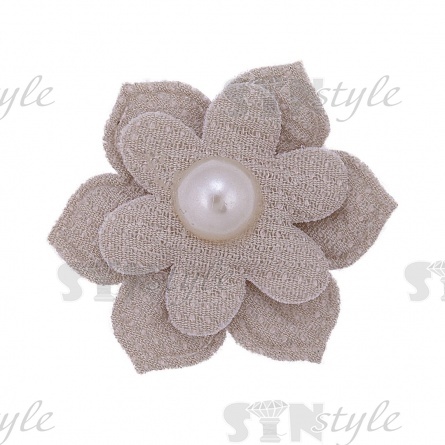 Аппликация 3D "Цветочек", цвет хаки, размер 33 мм фото 1