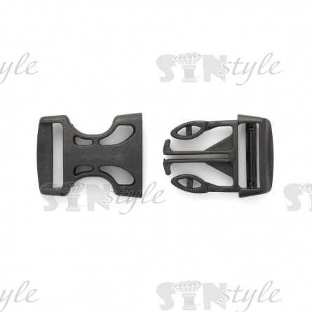 Пряжка Фастекс, внутренний размер 25 мм, цвет черный фото 1