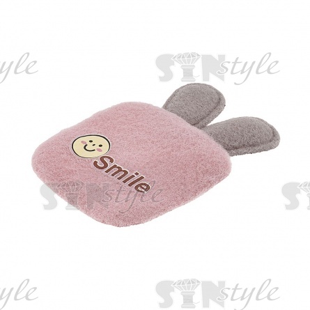 Аппликация 3D "Рамка с ушками", цвет грязно-розовый+серый, размер 45х60 мм фото 2