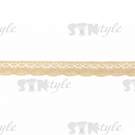 Кружево вязаное плетеное, ширина 20 мм, цвет капучино, намотка 15 ярдов фото 1