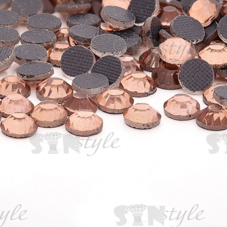 Стразы термоклеевые стеклянные SS20, форма круг, цвет персиковый (931), 720 шт/уп фото 3