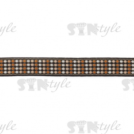 Жаккардовая лента, ширина 25 мм, намотка 10 м, цвет капучино фото 1