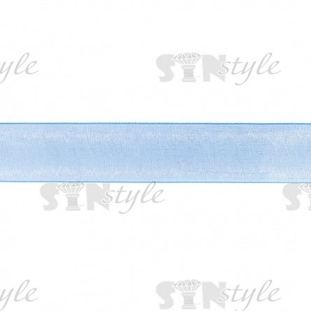 Декоративная лента капроновая, ширина 25 мм, намотка 50 ярдов, цвет синий фото 3