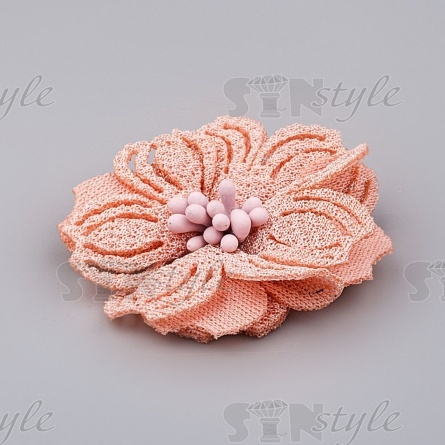 Цветочки декоративные, цвет розовый, диаметр 40 мм фото 2