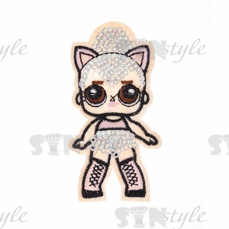 Термоаппликация текстильная, синтетическая, размер 45х80 мм фото 1