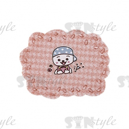 Аппликация 3D "Пластинка", цвет грязно-розовый, размер 47х37 мм фото 1