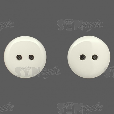 Пуговица пластиковая на два прокола, размер 18L, цвет белый фото 1