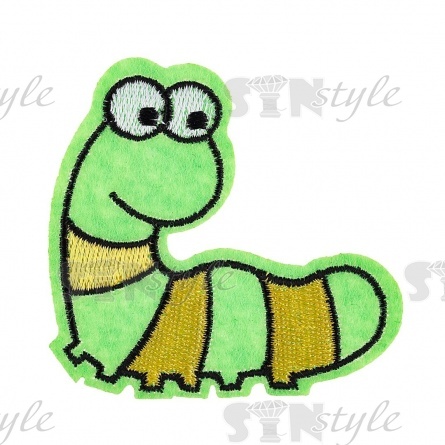 Термоаппликация "Гусеница", размер 67х65 мм фото 1