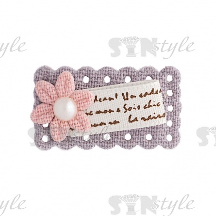 Аппликация 3D "Рамка", цвет серый, размер 33х18 мм фото 1