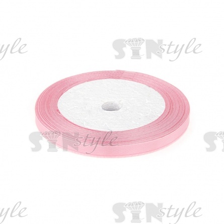 Декоративная лента атласная, ширина 6 мм, намотка 25 ярдов, цвет розовый (№149) фото 1