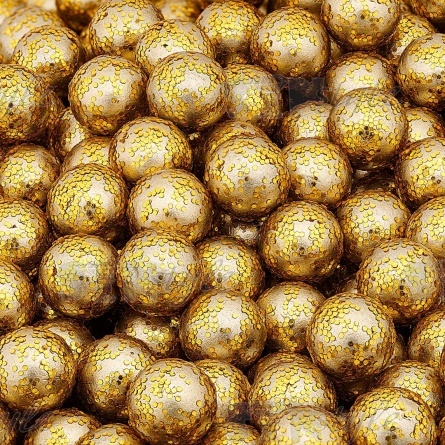 Бусины под жемчуг прибивные с золотым напылением, размер 5 мм, цвет золотой, вес 500 г  фото 3