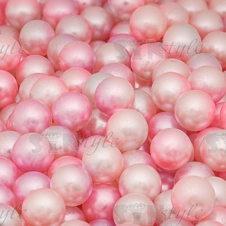 Бусины под жемчуг прибивные с градиентом, размер 8 мм, цвет светло-розовый со светло-сиреневым, вес 500 г  фото 3