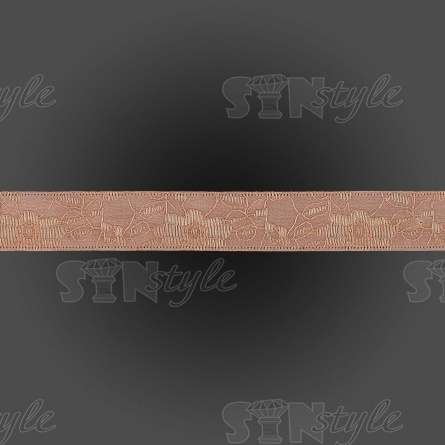 Декоративная лента двухслойная, цвет грязно-розовый, ширина 25 мм, намотка 20 ярдов фото 2