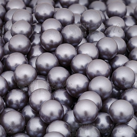 Бусины под жемчуг прибивные, размер 8 мм, цвет серый, вес 500 г фото 3