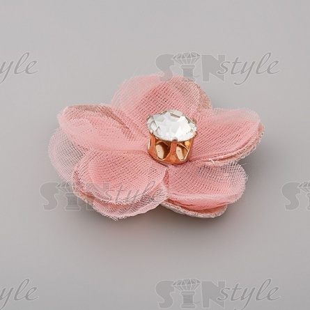 Цветочки декоративные, цвет грязно-розовый, размер 45 мм,  фото 2