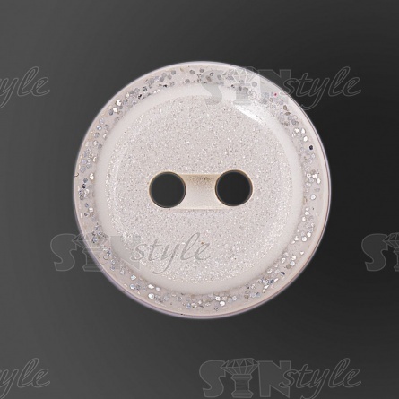 Пуговица пластиковая на два прокола, 20L, цвет молоко фото 2