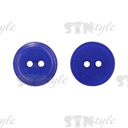 Пуговица пластиковая на два прокола, 20L, цвет электрик фото 1