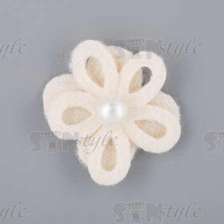 Цветочки декоративные, цвет шампань, размер 25 мм, фото 1