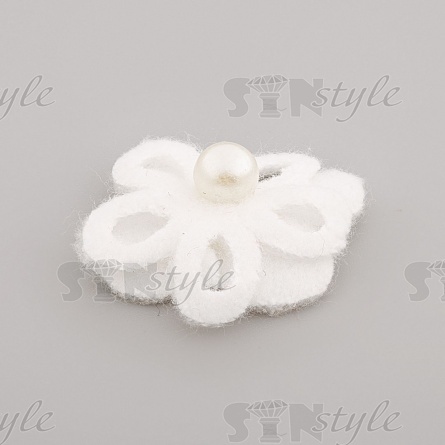 Цветочки декоративные, цвет белый, размер 25 мм, фото 2