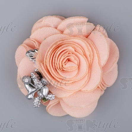 Цветочки декоративные, цвет персиковый, диаметр 60 мм фото 1