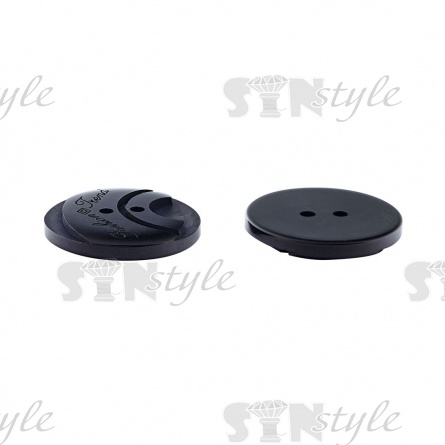 Пуговица пластиковая на два прокола, размер 40L. цвет темно-синий фото 3