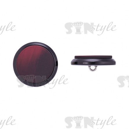 Пуговица пластиковая на ножке, размер 48L, цвет бордовый фото 1