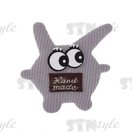 Аппликация 3D, цвет серый, размер 45х45 мм фото 1