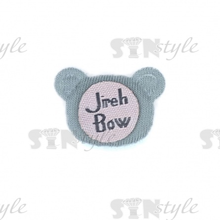 Аппликация 3D "Мишка", цвет серый, размер 26 мм х 18 мм фото 1