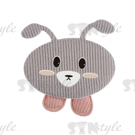 Аппликация 3D "Собачка", цвет серый, размер 50х50 мм фото 1