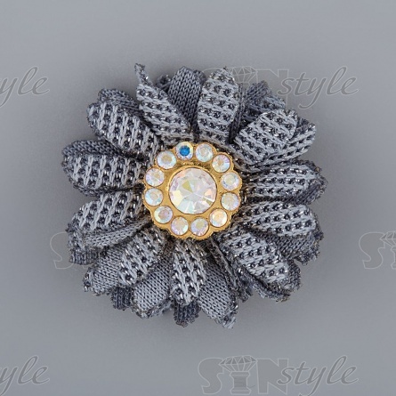 Цветочки декоративные, цвет серый, размер 30 мм,  фото 1