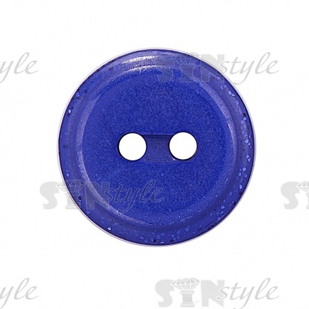 Пуговица пластиковая на два прокола, 20L, цвет электрик фото 2