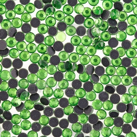 Стразы термоклеевые стеклянные SS16, форма круг, цвет светло-зеленый (934), 1440 шт/уп  фото 1