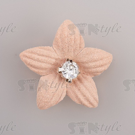 Цветочки декоративные, цвет бежевый, размер 23 мм,  фото 1